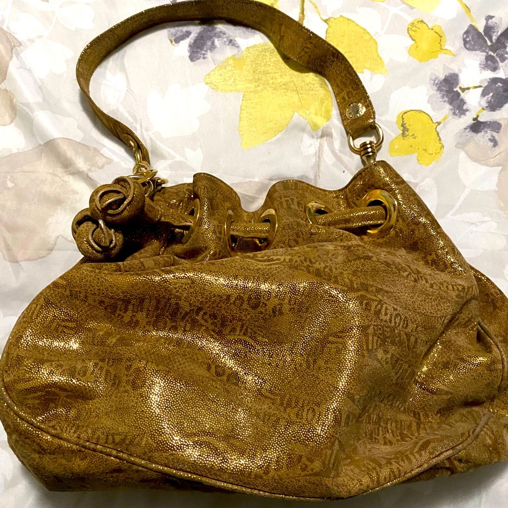 Stuart Weitzman Gold Embellished Purse
